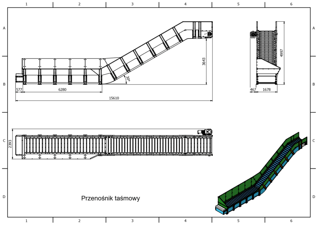 Belt conveyor Dimensions